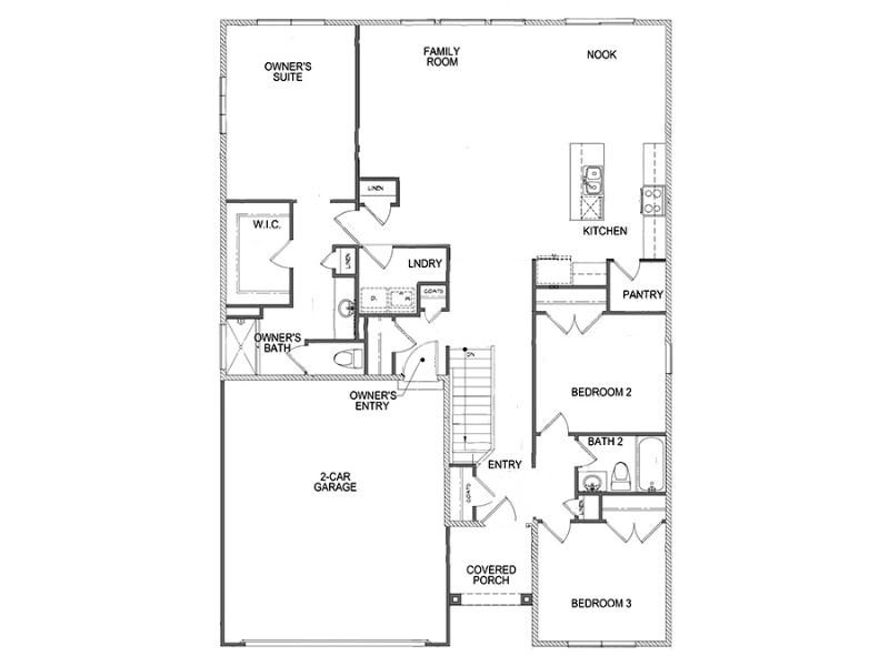 Main Level Floor Plan - Cochrane 2524 Bailey 